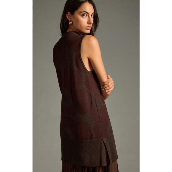 Marimekko Brown floral knit sleeveless tunic NWT - Picture 8 of 8